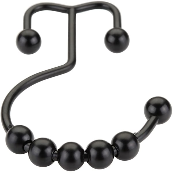 12 Pakk Rustfrie Metall Dusjgardinringer