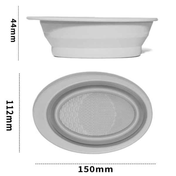 Silicon Cosmetic Børste Cleaner Bowl Fordable