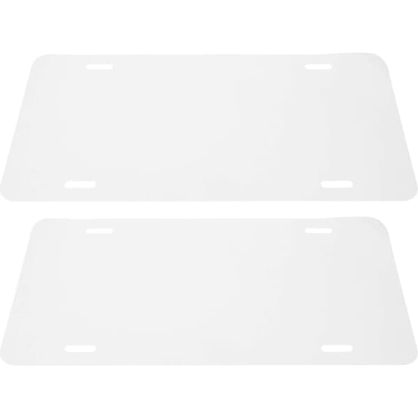 2 stk. sublimeringsnummerplade, blanke nummerplader, varmeoverførsel, aluminiumsplader