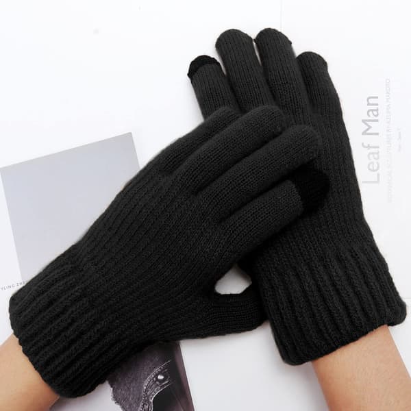 Vinterstrikket handske - touch screen handske Varme handsker