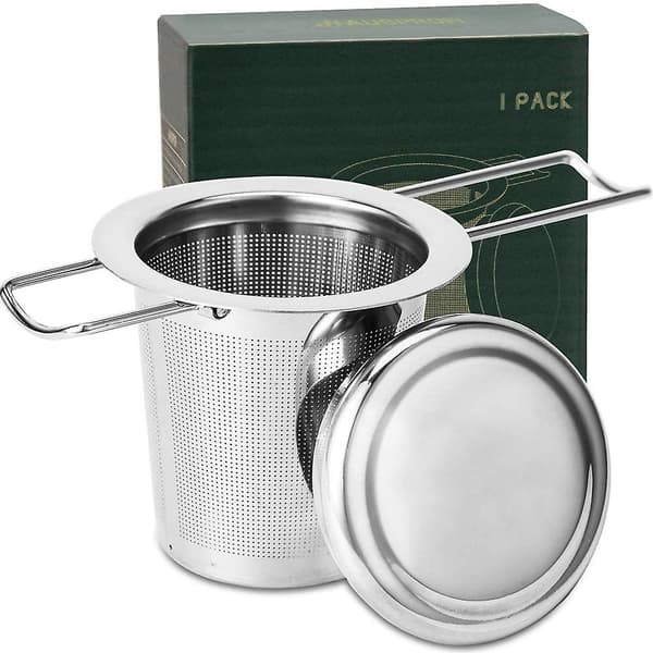 Teinfuser i rustfritt stål 304 med fine hull og sammenleggbare håndtak