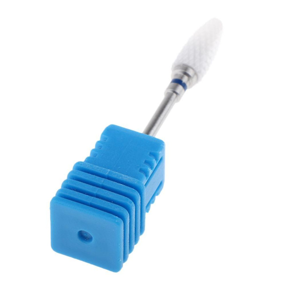 2x3/32 Keramisk Poleringshode Neglebormaskin Bit For Elektrisk Neglemaskin Blå-m