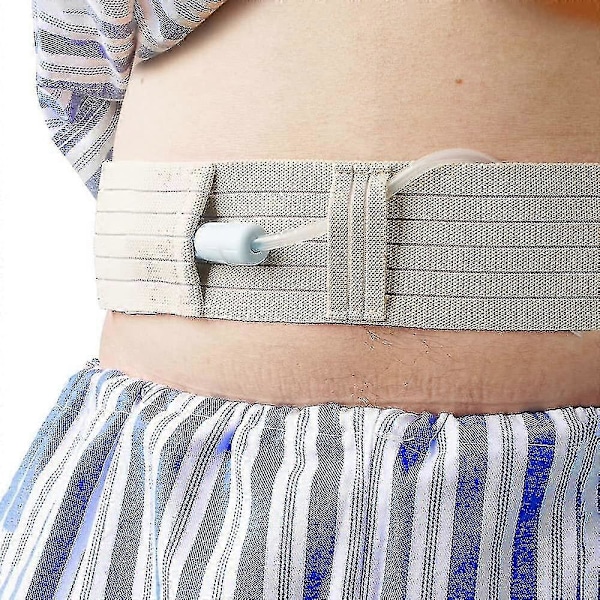 (2 st, L) Peritonealdialyskateterbälte - G-tubhållare för män och kvinnor - Bukdialysbälte för PD, G, PEG, J-tubfixering - Dialystillbehör