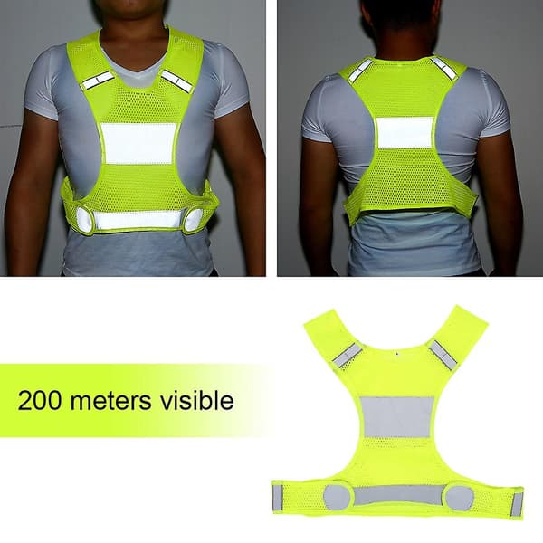 Høj synlighed refleksvest til natløb og cykling