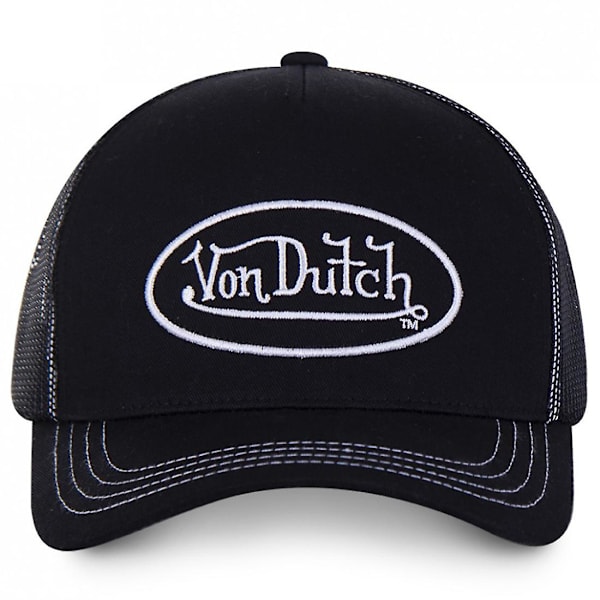 Von Baseball Cap Bogstaver Solbeskyttelse Mesh Broderi Dutch Trucker Hat jnnjv VD navy red Adjustable 55-62cm