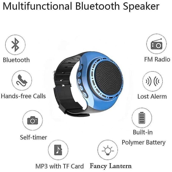 Multifunktionell bärbar watch Högtalare Mini handled Bärbar sporthögtalare>Bärbara högtalare (blå)