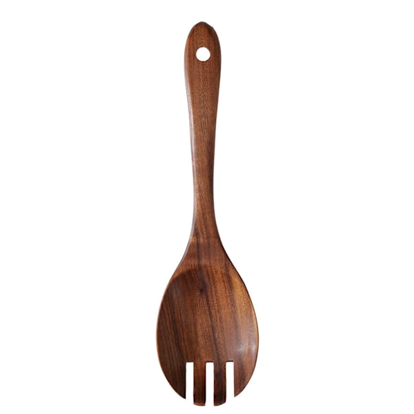 Liten akaciaträ spatel köksredskapsset teakträ spatel salladssked omrörningssked soppsked nudelskeds kök Salad fork 26.5*7.5cm