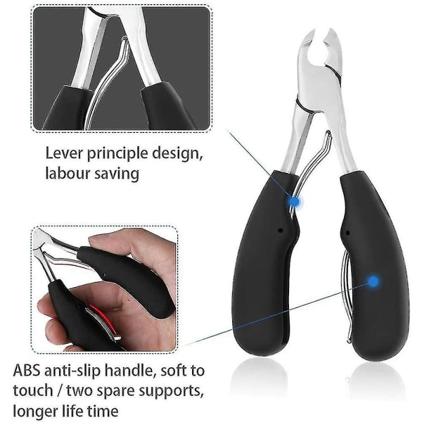 Podiatrist Toenail Clippers, Professional Thick & Ingrown Toe Nail Clippers Compatible With Men & Seniors, Pedicure Clippers Toenail Cutters, Super Sh