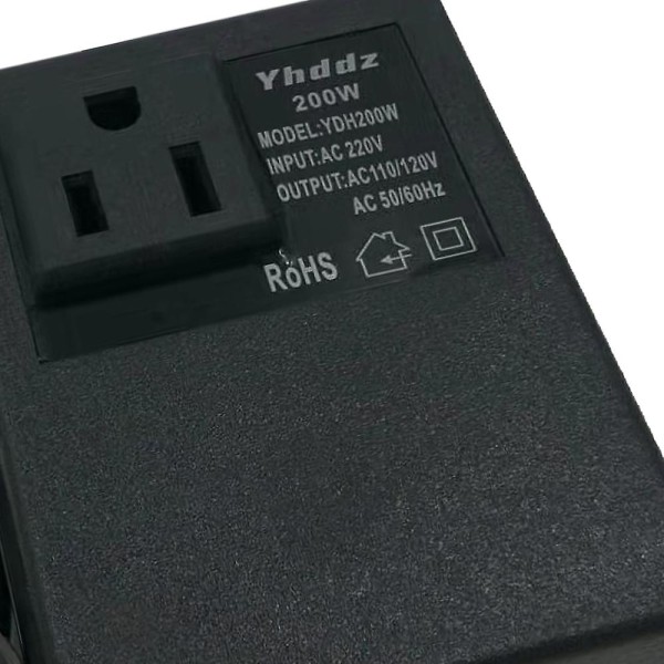 200W Spänningsomvandlare 220V till 110V Nedstegstransformator Spänningsomvandlare Reseadapter EU-kontakt Inverter