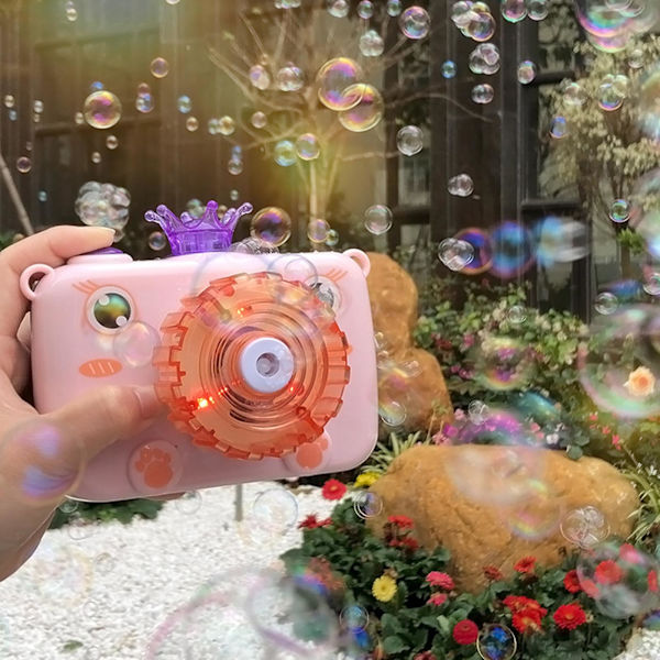 Bubbelmaskin Musik Ljus Söt Bedårande Slät Yta Underhållning Automatisk Cartoon Kanin Bubbelblåsare Leksak Flickleksak Blue