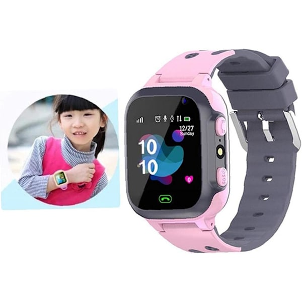 Smartwatch för barn Q16 Vattentät Armbands Spel Smartwatch Plats Tracker med Kamera Alarm Klocka SOS för Pojkar Flickor Rosa