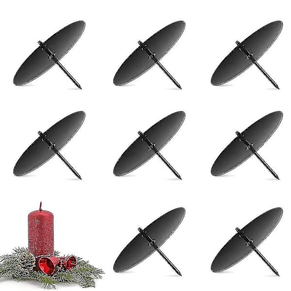 8 kranslysestaker, 8 cm lysestaker, metalllysestaker, julelysbrett