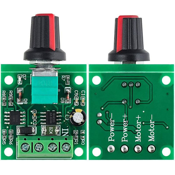 4 kpl PWM-nopeudensäätimiä, 1.8V 3V 5V 6V 12V 2A 1803BK DC-moottorin nopeudensäädin, säädettävä käyttökytkin itsensä palauttavalla sulakkeella