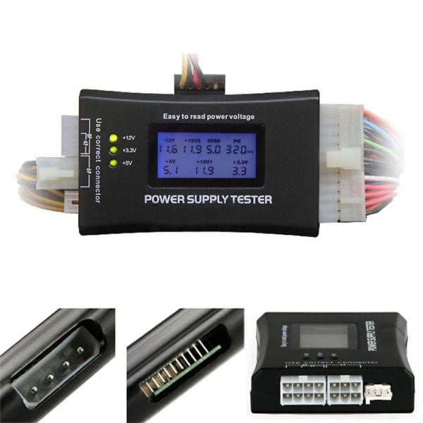 PC Power Supply Tester SATA HDD ATX BTX LCD Meter LCD Digital Display PC