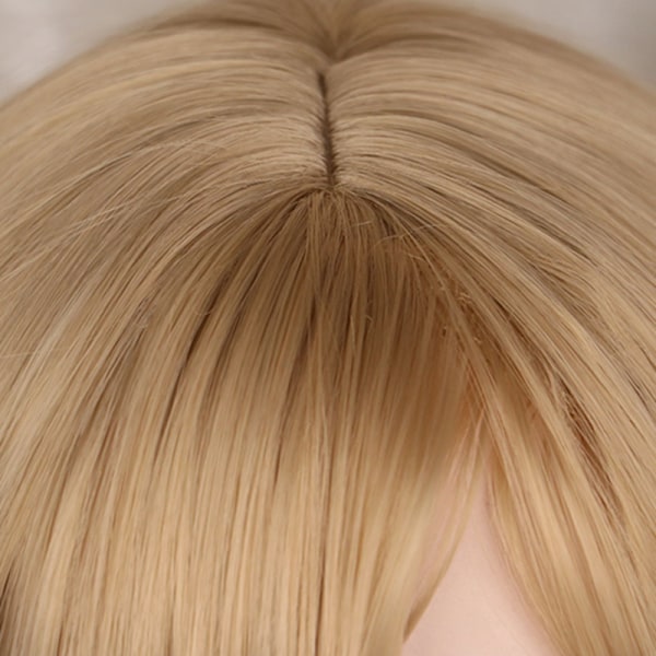 Blond lång lockig kvinnors peruk