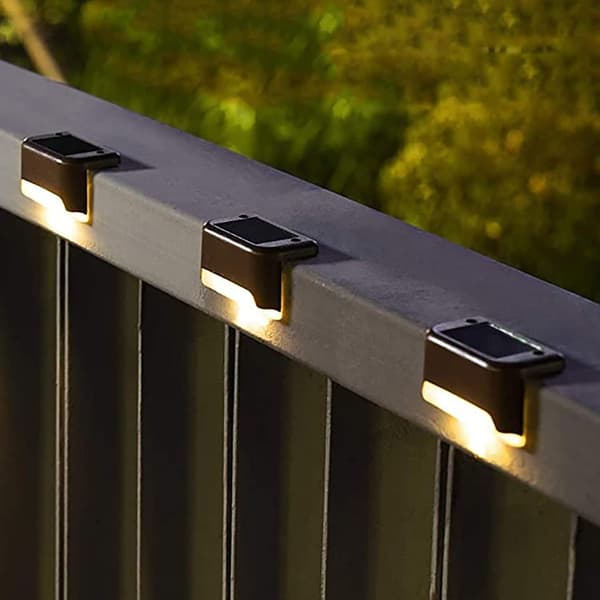 Solcelled Terrasselys 16-pak, Vanntette LED Solcelled Trappetrinnlys For Utendørs Trapper, Trin, Gjerde
