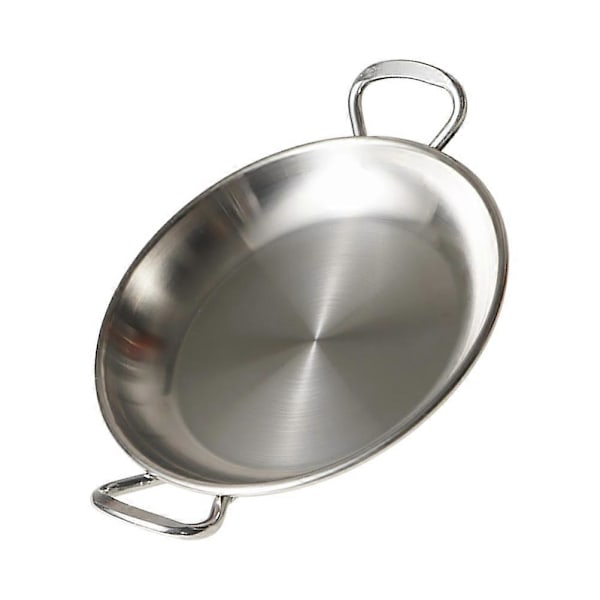 Matplate i rustfritt stål, dobbelthåndtak, snackskål, serveringsbrett for fritert kylling