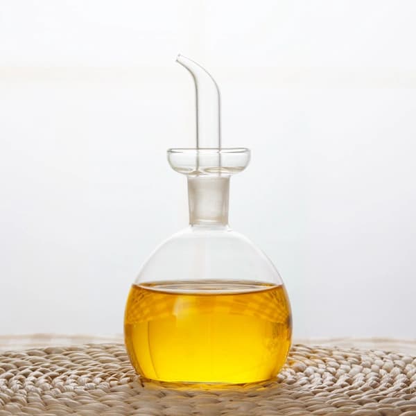 Cylindrisk olivenolieflaske, klar, 125 ml