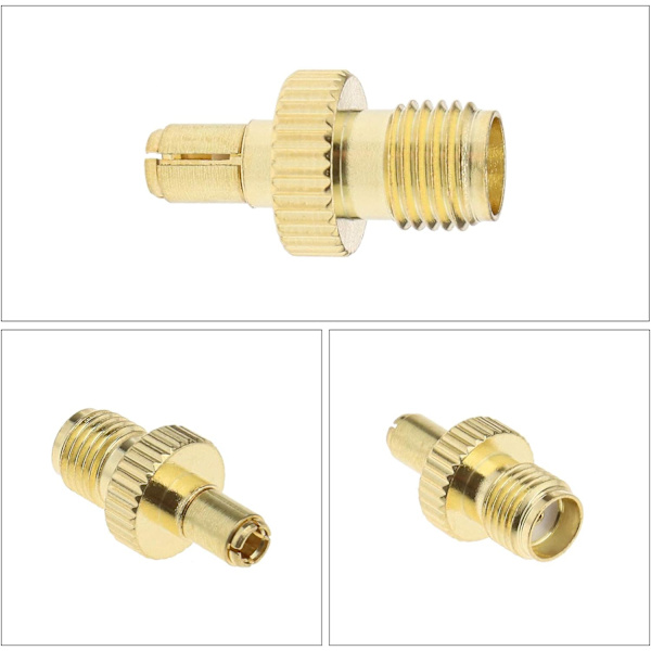 2 x SMA-hona till TS9-hane RF-adapter Guldpläterade koaxialkontakter för antenner som sänder Wi-Fi trådlösa LAN-enheter
