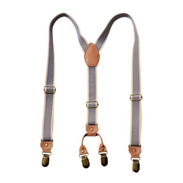 Herreseler 2,5 cm brede med kraftige clips Retro-stil stretchy og skridsikker