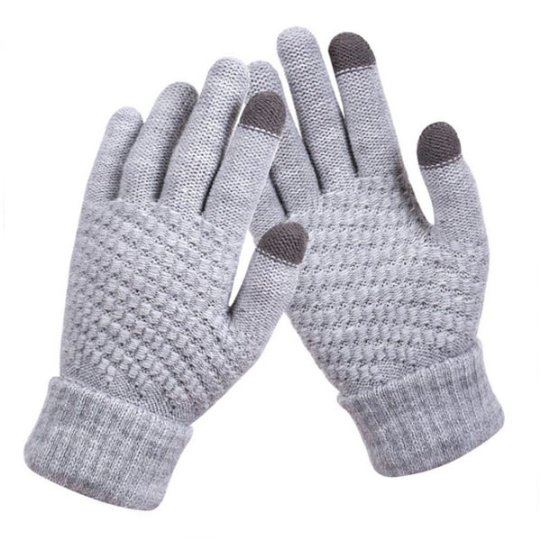 Vintervarme modestrikkede handsker skridsikker berøringsskærm