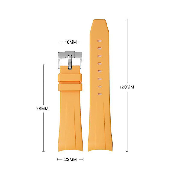 22MM Urremme til Blancpain & Swatch Fifty Fathoms Band TPU-utskifting Black