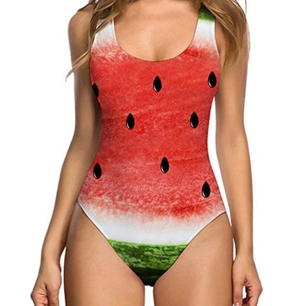 Dametøj 3D Sjov Badetøj Strandtøj - Håret Bryst, Ananas, Enhjørning Print Red M