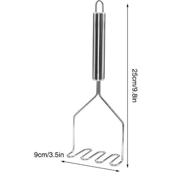 Kartoffelmoser, rustfrit stål bølgepap køkkenredskaber Kartoffelmoser, kartoffelmoser