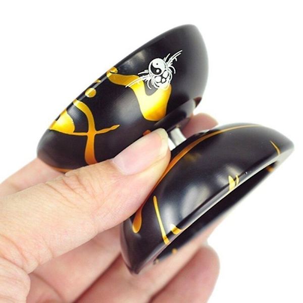 Magicyoyo N11 Legering Aluminium Professionell Yoyo Oresponsiv Yoyo Boll (Svart Guld) Väska, Handske 5 Strängar