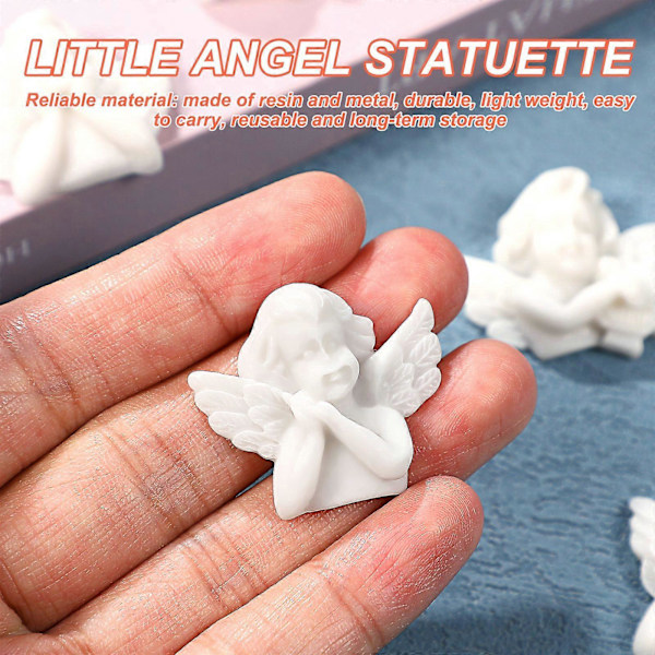30 stk. Miniature Resin Engel Figurer DIY Telefon Cover Ornamenter Mini Engel Dekorationer (Blandet Stil)