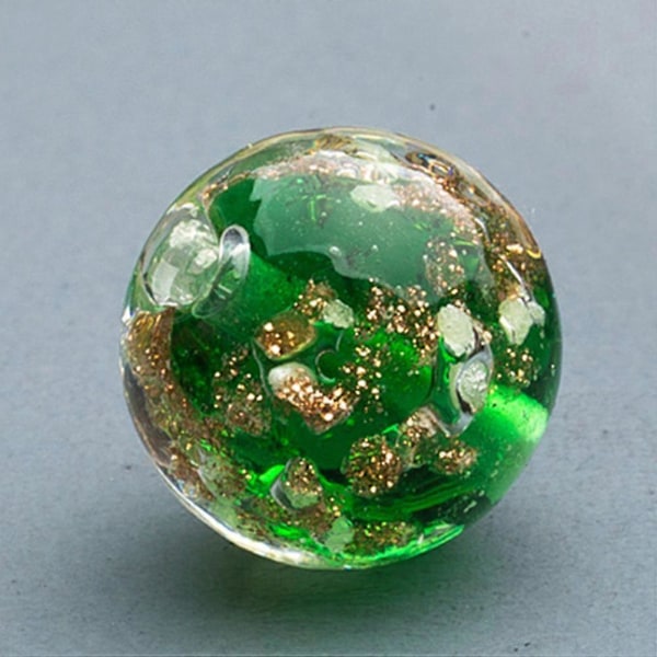 20 st 12MM Fluorescerande Glaspärlor Stora Hål Berlocker DIY Runda Glaspärlor Trådar för Smyckestillverkning Blandade Färger