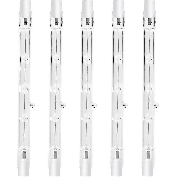 100w 118mm R7s Dimbar Halogenlampe Varm Hvit 2800k (5stk)[ALJ]