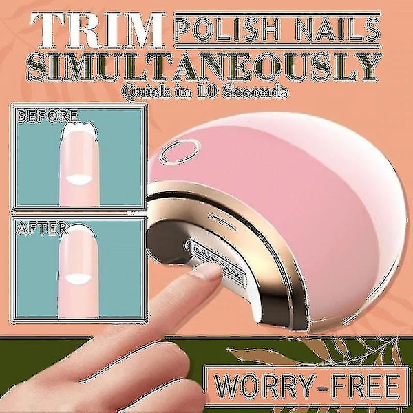 Elektrisk Negleklipper Sikker Automatisk Negleklipper Trimmer Cutter Manicure Værktøj Fingernegl Black