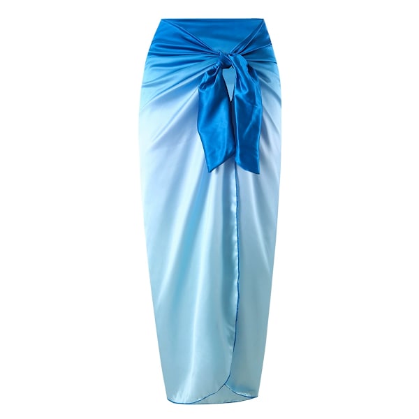 Baddräkt enfärgad skarvning het stil metallknapp baddräkt baddräkt i ett stycke Satin skirt one size 5