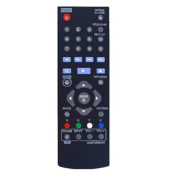 Fjernbetjening Akb73896401 Til Lg Blu-ray Dvd Afspiller Bp135 Bp335w Bp300 Bp340 black