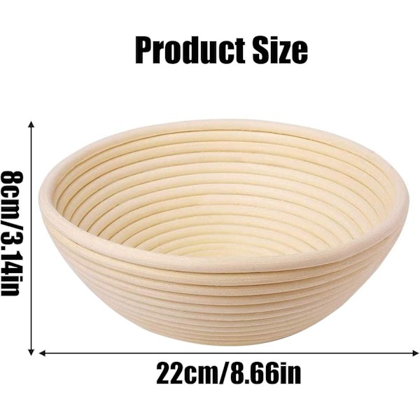 Rund gæringskurv - Med linnedindsats - 22 cm