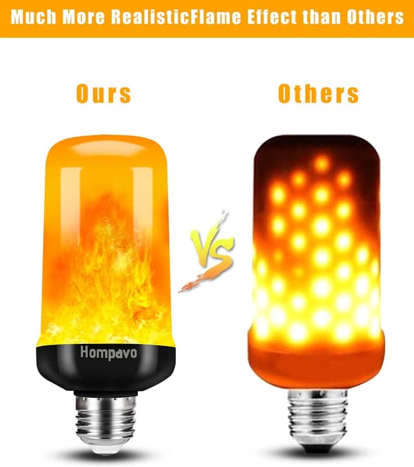 [Päivitetty] LED-liekkilamppu, 4 tilaa välkkyviä lamppuja, E26/E27 kanta, joulu (2 kpl)