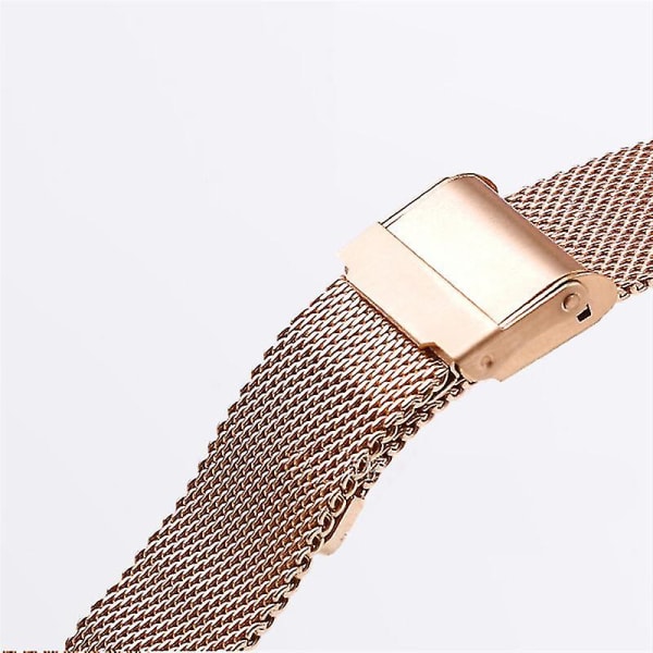 121314151617182022mm Milanese Loop Hurtigutløsning Stålrem Mann Kvinne Mesh Metall Erstatning Armbånd Klokkebånd Rose gold 24mm