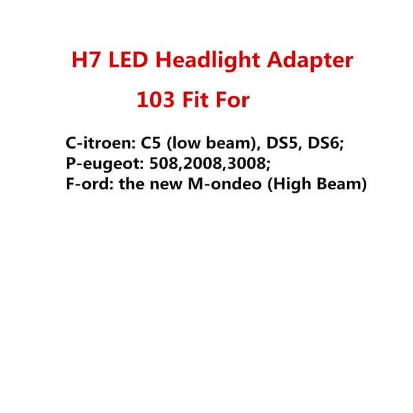 LED-ajovalon sovitin, 1 pari H7 LED-lampun pidätysklipsiä H7 LED-lampun sovitin pidätysteline liitäntä