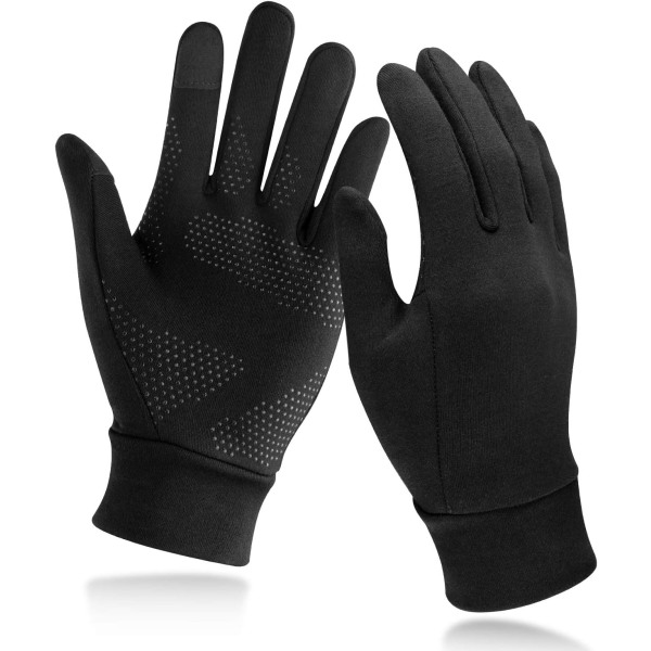 Pekskärmshandskar, Unisex Sporthandskar Handskfoder Utomhus Anti-Halk Full Finger för Körning, Vandring Storlek M