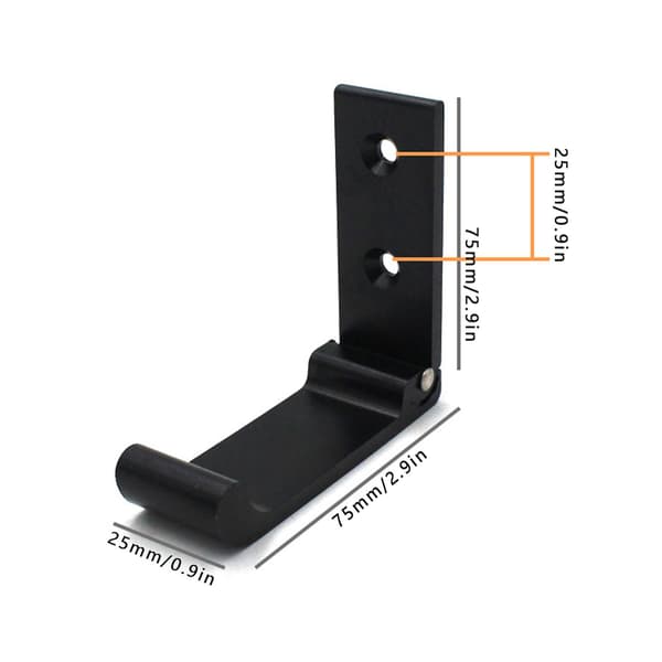 Foldbare vægkroge - Aluminiumlegering håndklædeholder til hat og taske - Pladsbesparende Black