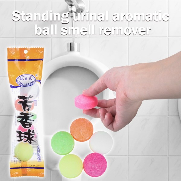 Toilet Deodorant Cleaner Antibakteriell Blå Automatisk stående urinal Toalett Solid Ball Deodorant
