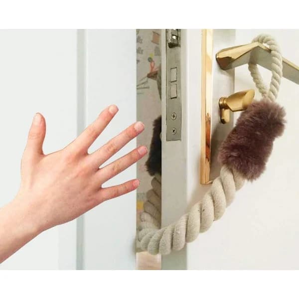 Dørstopper reb, dørstopper ring, sikkerhedsfingerklemme