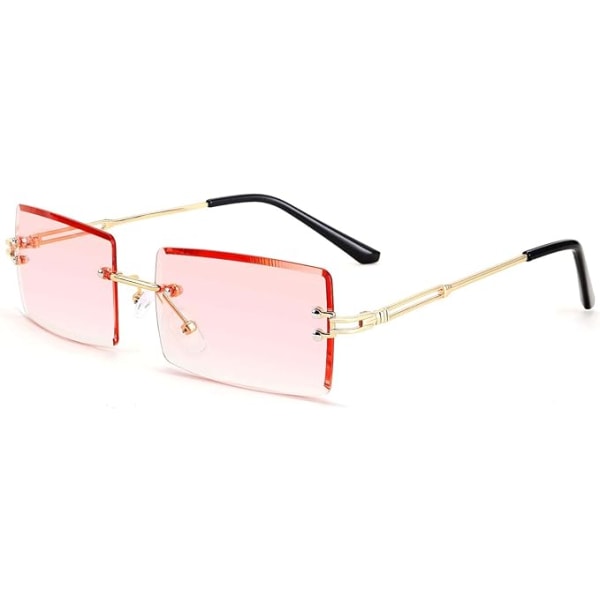 Rektangulære solbriller UV400 beskyttelse Lille stel Vintage Fashion Firkantede solbriller til kvinder mænd