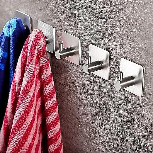 5 kpl Pyyhekoukkuja ilman porausta, vaatteiden koukut, itseliimautuvat