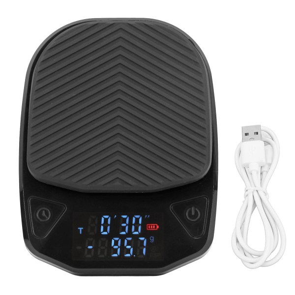 Digital Kaffeskala Uppladdningsbar Klar Display Digital Matvåg Med Timer För Hemkök