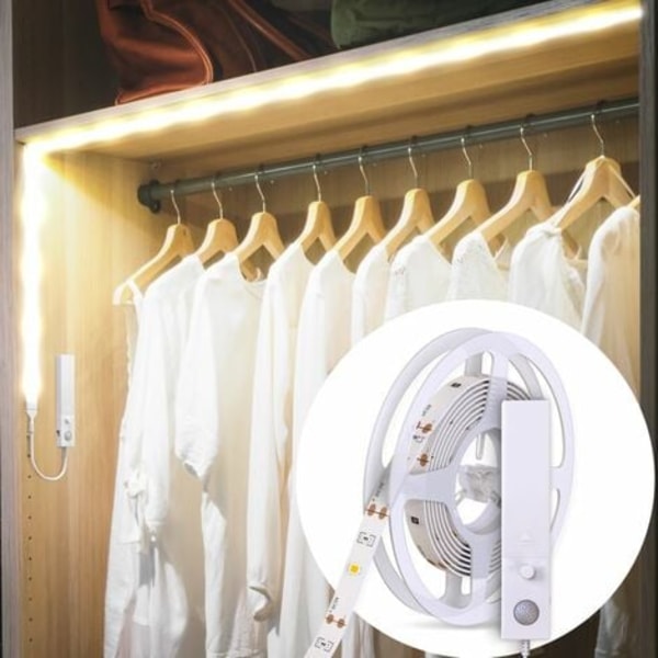 LED-stripe med bevegelsessensor for skapbelysning