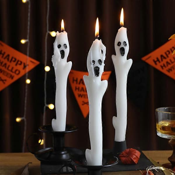 Halloweens bestselgende spøkelse langstanglys atmosfæredekorasjon, lysfestdekorasjon og duftlys
