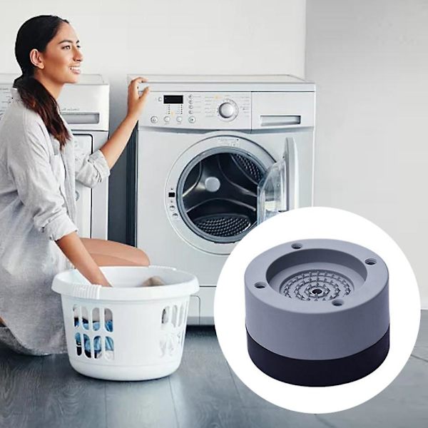 4 stk. Anti-Vibrations Puder Anti-Slip Vaskemaskine Fødder Støjreducerende Måtte