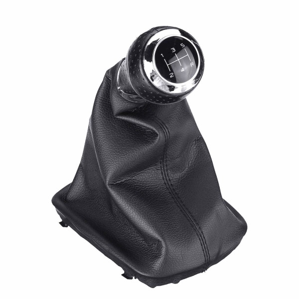 5-trinns manuell girkule i skinn med bagasjelokk-girknapp, for Audi A3 A4 Q5 S3 S4 A4 B5 A4 B6 A4 B7 A6 C5